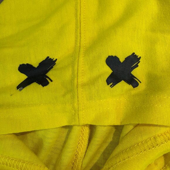 Urban-ID Boys Short Sleeve Cotton Blend Yellow Hoodie Sz Small (7/8) (SKU: 158B) - Picture 3 of 5